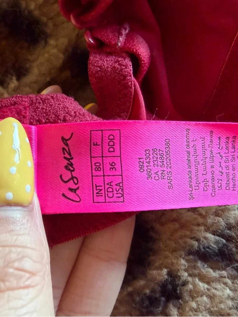 La SENZA Red Lace Bra - Picture 4 of 4